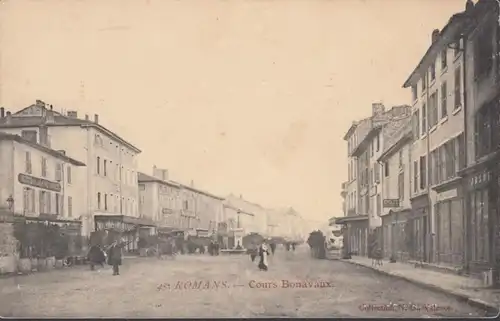 CPA Romans, Cours Bonvaux, gel. 1906