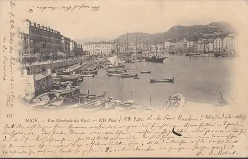 CPA Nice, Vue generale du Port, gel. 1901