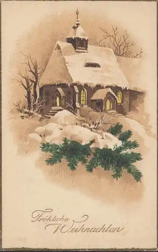 CPA Fröhliche Weihnachten, gel. 1925