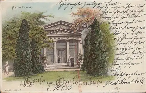 AK Gruss aus Charlottenburg, Mausoleum, gel. 1905