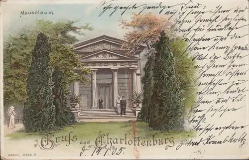 AK Gruss de Charlottenburg, Mausoleum, gel. 1905
