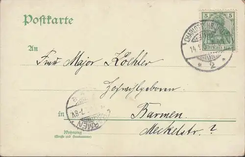 AK Gruss aus Charlottenburg, Mausoleum, gel. 1905