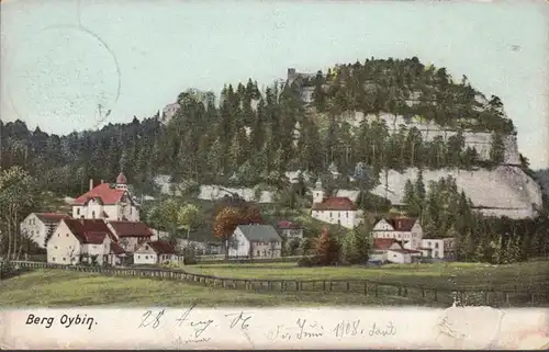 Vue panoramique AK Berg Oybin, gel. 1906