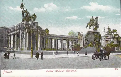 AK Berlin, Kaiser Wilhelm Denkmal, ungel.