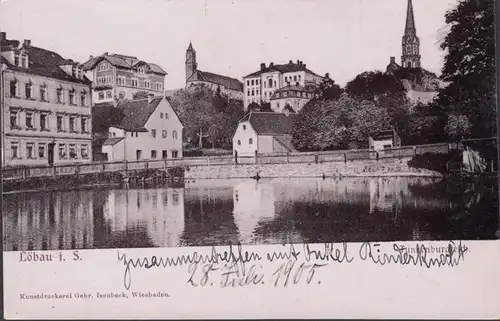 AK Löbau, Funkenburgteich, ungel.