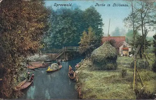 AK Spreewald, Partie in Lübbenau, gel. 1910