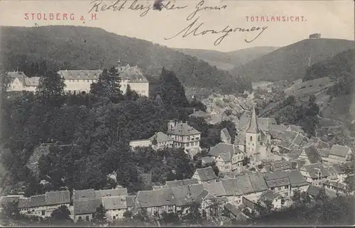 AK Stolberg Harz, Totalansicht, Mehrfachstempel. gel.1906