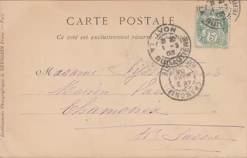 CPA Lyon, Perspective du Cours Gambetta, gel. 1903
