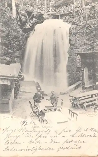 AK Merlefall, Sächs. Suisse, gel. 1902