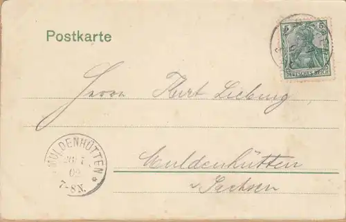 AK Amselfall, Sächs. Schweiz, gel. 1902