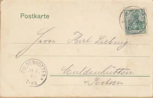 AK Merlefall, Sächs. Suisse, gel. 1902