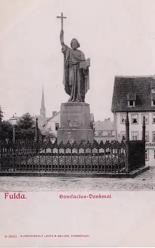 AK Fulda, monument de Bonifacius, peu.