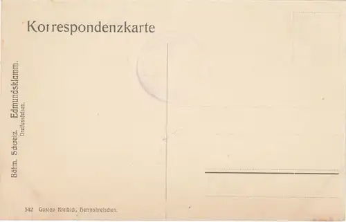 AK Edmundsklam, Bohême Suisse, Triofusfelsen, ohnl.