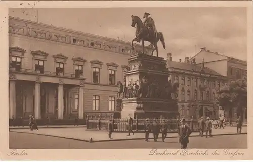 AK Berlin, Denkmal Friedrich des Großen, gel. 1918