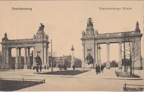 AK Berlin- Charlottenburg, Charlottenburger Brücke, Feldpost, gel. 1917