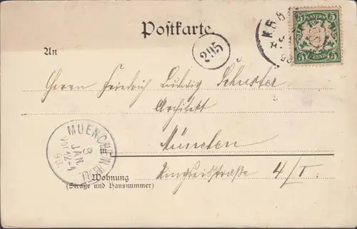 AK Gruss aus Regensburg, gel. 1898