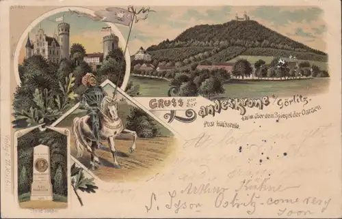 AK Gruss aus der Landeskrone, Mehrbild, gel.1898