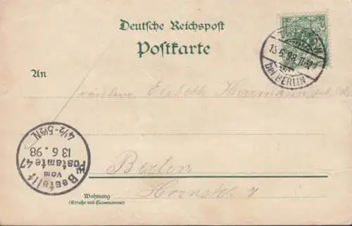 AK Treptow,  Gruss aus dem alten Eierhäuschen, gel. 1898