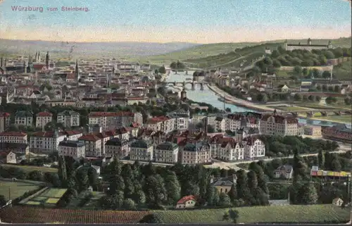 AK Würzburg von Steinberg, gel.