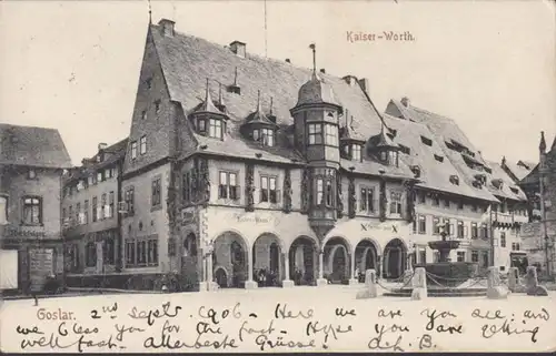 AK Goslar, Kaiser Worth, gel. 1906