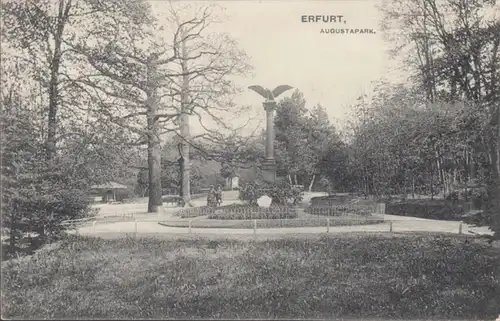 AK Erfurt Augustaplatz, gelaufen 1908