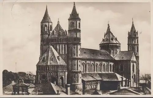 AK Worms am Rhein, Der Dom, couru en 1930