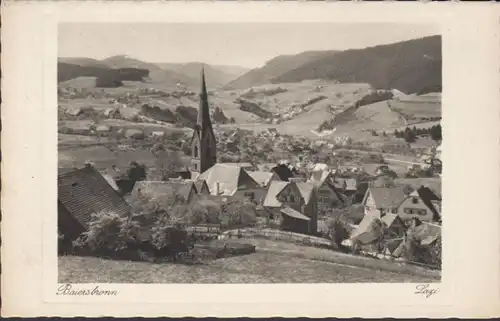 AK Baiersbronn, vue de ville église, couru 1929