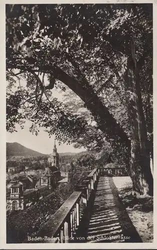 AK Baden-Baden Blick von der Schloßterrasse, gelaufen 1930