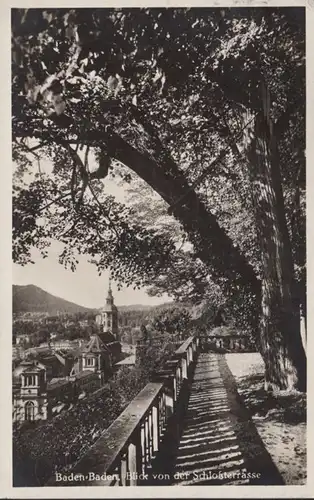 AK Baden-Baden Vue de la terrasse du château, couru en 1930