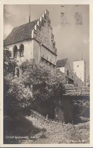 AK Grünwald Schloß Grünwald, gelaufen 1927