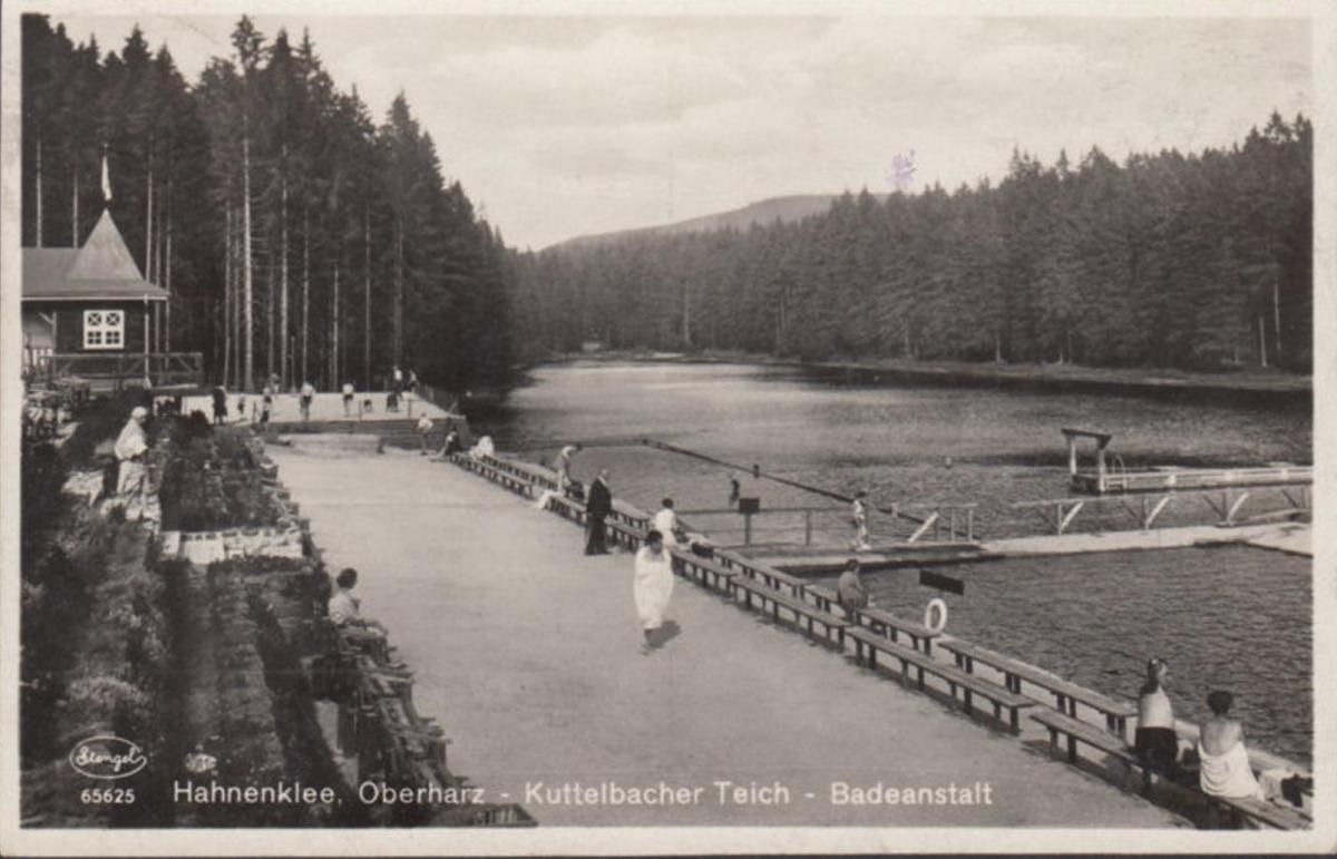 AK Hahnenklee Kuttelbacher Teich Badeanstalt, gelaufen 1931 Nr