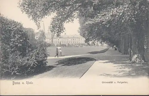 AK Bonn Universität und Hofgarten, ungelaufen