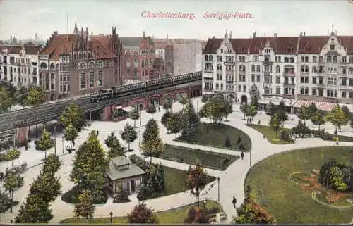 AK Charlottenburg Savigny-Platz, incurvée