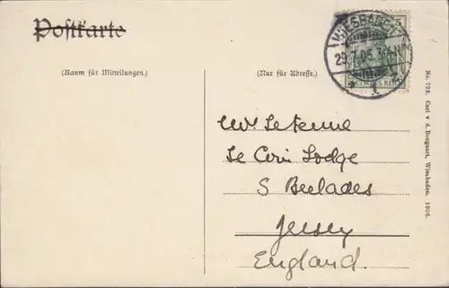 AK Wiesbaden, Totale vom Neroberg, gelaufen 1905