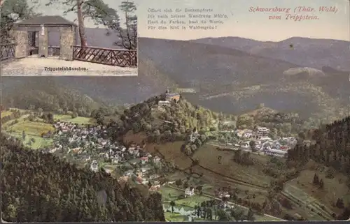 AK Schwarzburg vom Trippstein Trippsteinhäuschen, gelaufen 1922