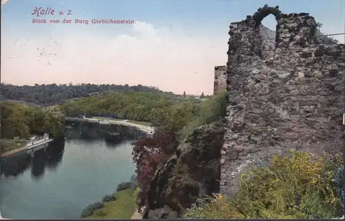 Vue du hall AK du château de Giebichenstein, couru en 1931