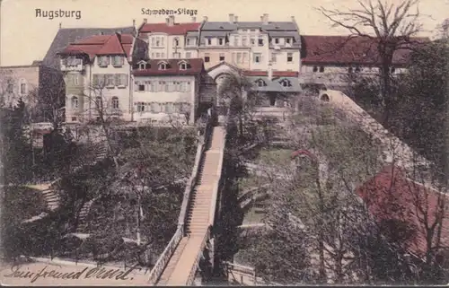 AK Augsbourg Suèdestation de la carte Tuck, couru 1909