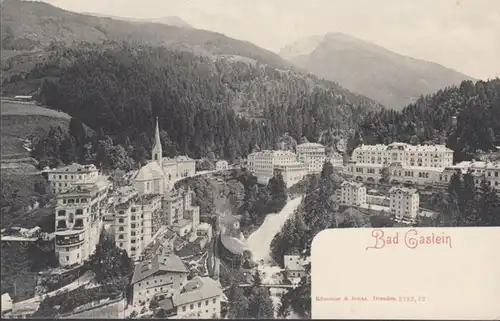 AK Bad Gastein Vue de la ville, incurvée