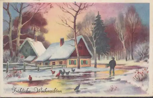 AK Fröliche Weihnachten Feldpost, gelaufen 1940