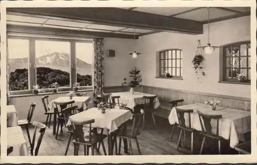 AK Seeon Maison d'étrangers Cafe Gruber, couru en 1957
