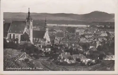 AK Krems Capitale du Gaub Vue de la ville Feldpost, couru 1940