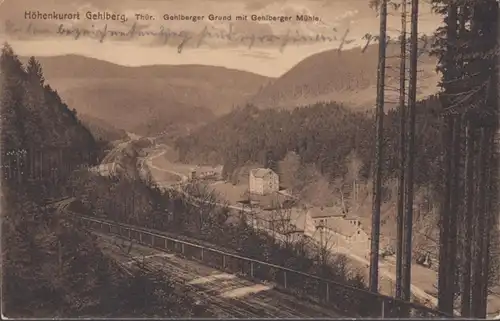 AK Gehlberg Gehlberger Grund, Mühle, couru en 1915