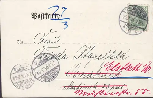 AK Gruss aus Hildesheim Tausendjähiger Rosenstock, gelaufen 1904