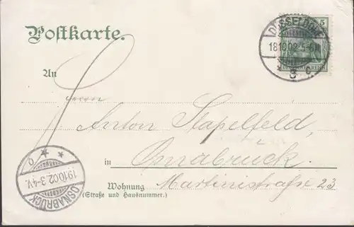 AK Düsseldorf Exposition professionnelle 1902, en 1902