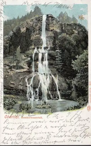 AK Okertal Romkerwasserfall, gelaufen 1902