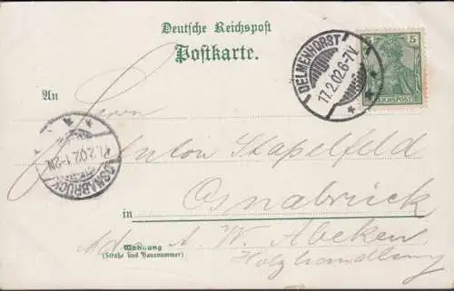 AK Oldenburg Gruss de Oldenburger Schützerhof, couru en 1902