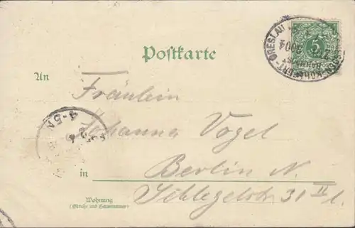 AK Gruss aus Görlitz Rathaus Rathaustreppe Viaduct Bahnpost, gelaufen 1898