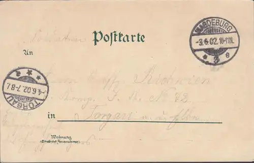 AK Gruss von der Landeskrone, gelaufen 1902