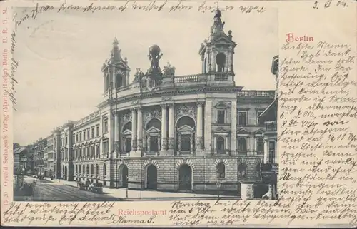 AK Berlin Reichspostamt, couru 1904
