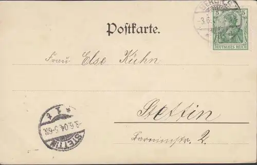 AK Berlin Reichspostamt, gelaufen 1904